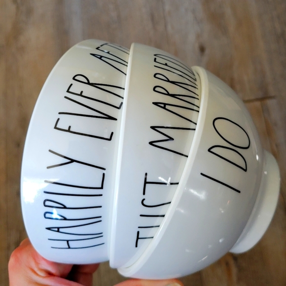 Rae Dunn Other - RAE DUNN | Wedding Bowl Set Plastic White